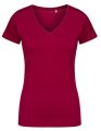 Dames T-shirt Promodoro V-Neck Berry